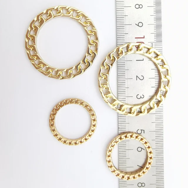 New Design Gold Welded Metal O Buckle Ring Bikini Center Strap Connector Round Ring Hardware