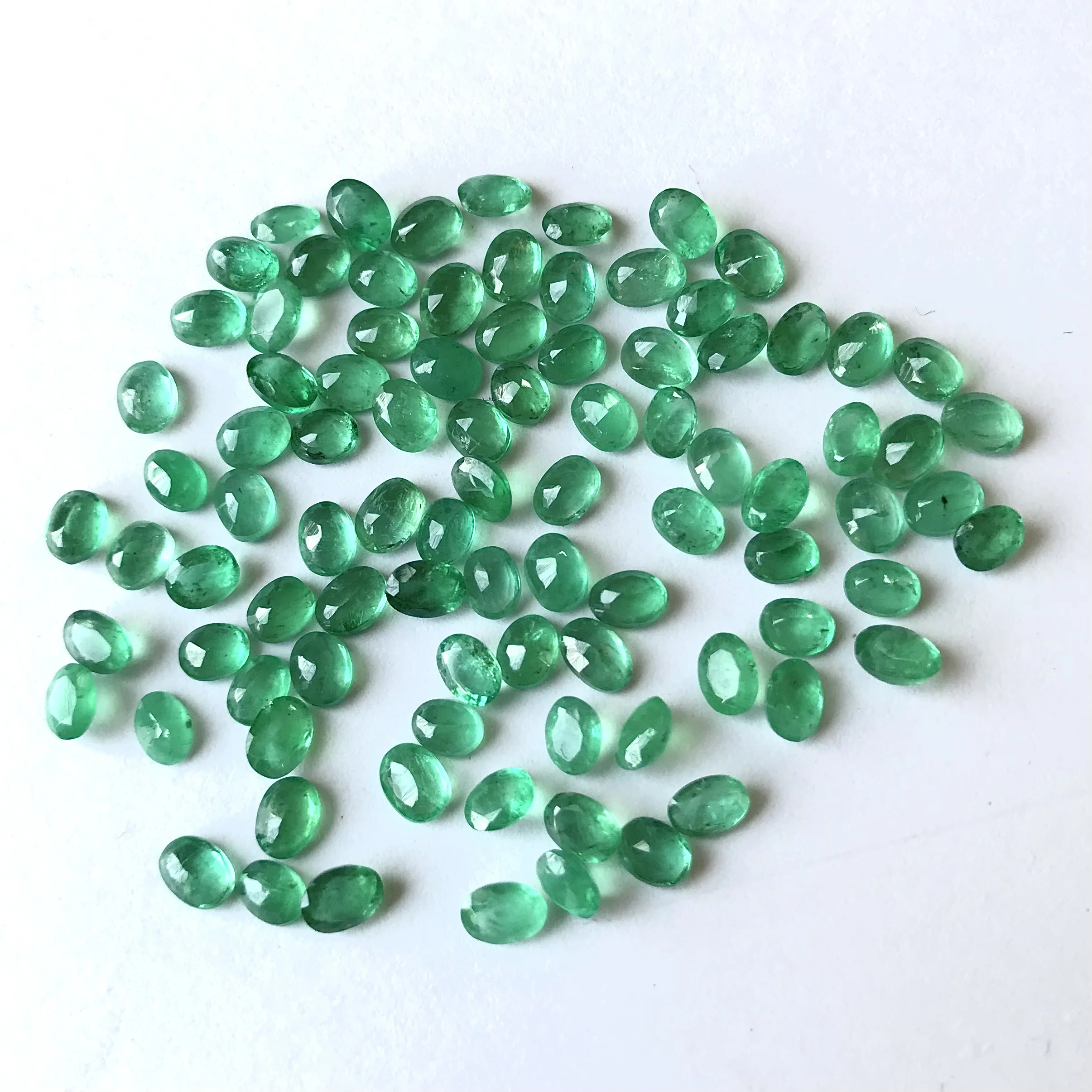 Wholesale High Quality 3x4 Natural Zambian Emerald Oval Faceted Precious Gemstone with IGI Certificate No Treatments Applied