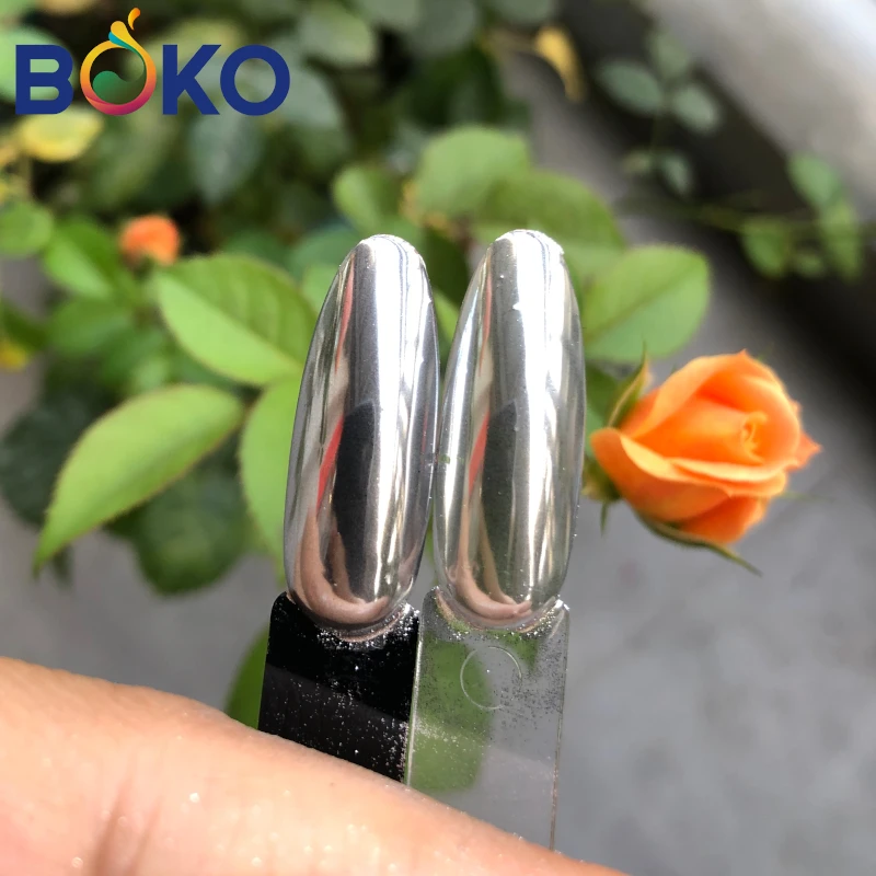 Хит продаж серебряный порошок с зеркальным эффектом металлический цвет хромированный пигмент для ногтей оптовая продажа