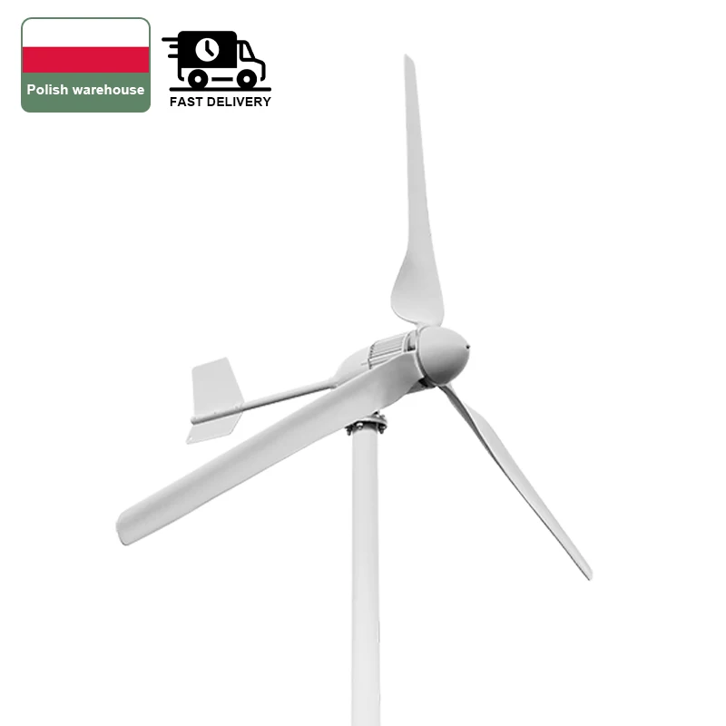 SMRAAD EU Warehousr 2kw 24v 48v 96v CE 3 Phase Permanent Magnet Alternator 3 Blades Wind Turbine Generator for Home Use Powerful