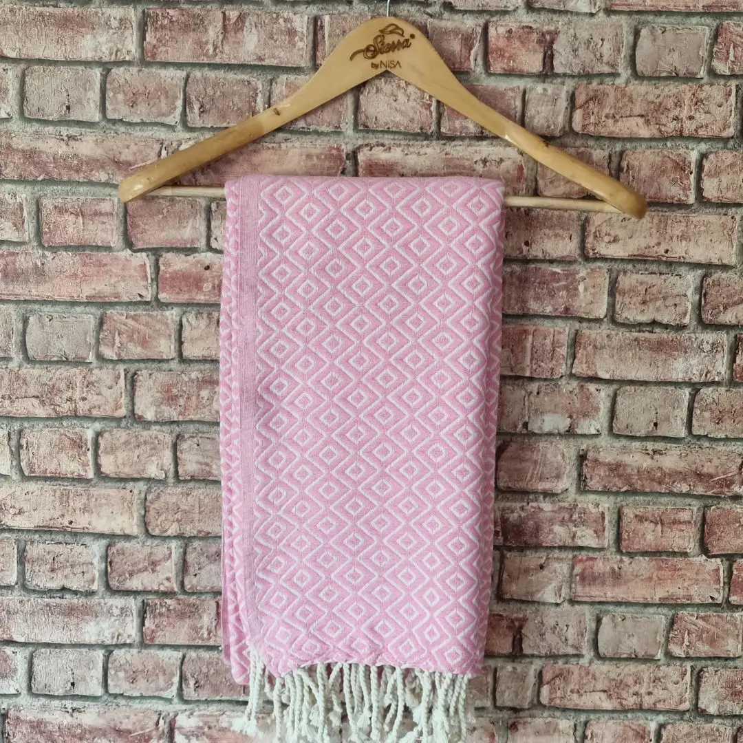 Sierra Linens, Baklava Patterned Peshtamal, 100% Cotton, 100x180 cm, 400gr.(+-5), Wholesale, Made in Turkey, Customizable