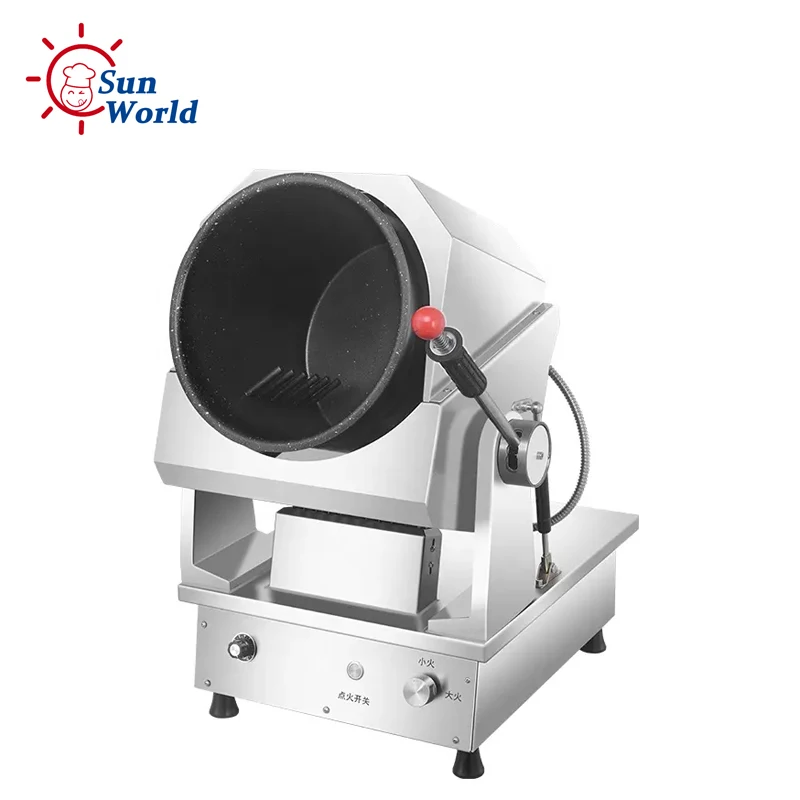 Commercial Stainless Steel Electric Stir Fry Machine Intelligent Cooking Machine Full Automatic Drum Stir Fry For Food