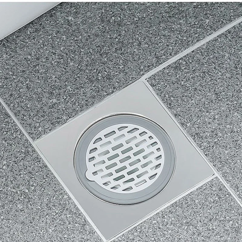 Home Long Round Water Strainer Catcher Hair Blocking Plastic Cover Tile Insert Bathroom Floor Drain