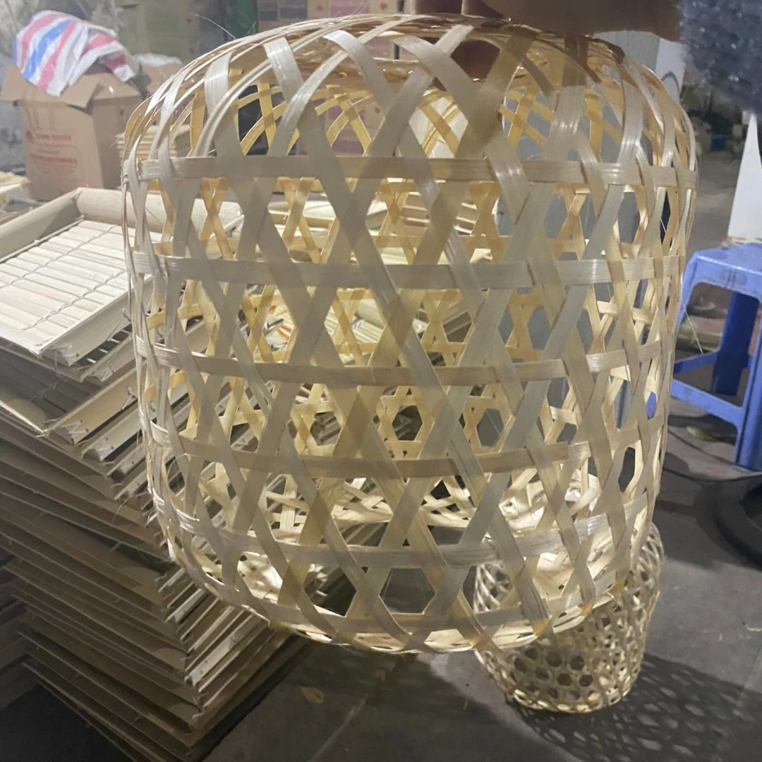 Handicraft Bamboo Rattan Hanging Lamp crafted from Natural Bamboo from Vietnam Manufacturer