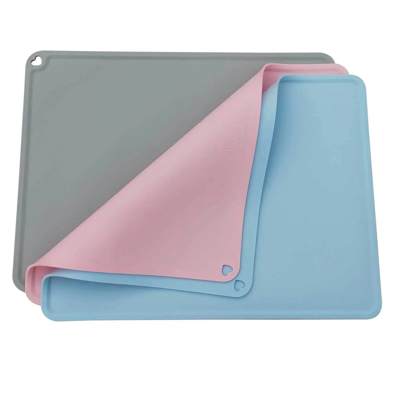 Non-Slip Waterproof Silicone Pet Feeding Mat for Cats  Dogs  Easy Clean, Spill-Proof Placemat with Raised Edges