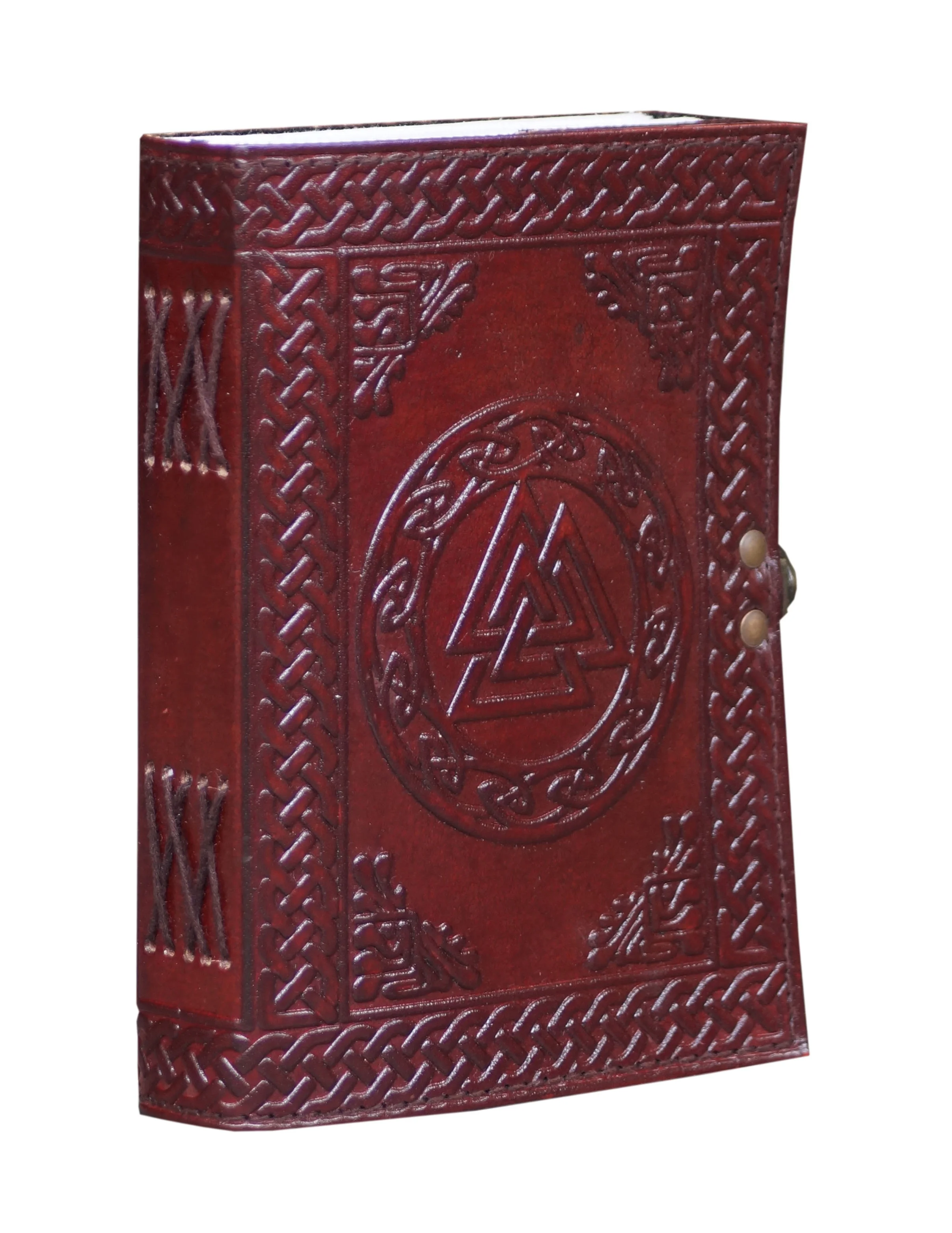 Leather Journal Embossed Triskele Notebook Office Supplies and Stationery School Supply Sketchbook Notebook Manual Book Kraft