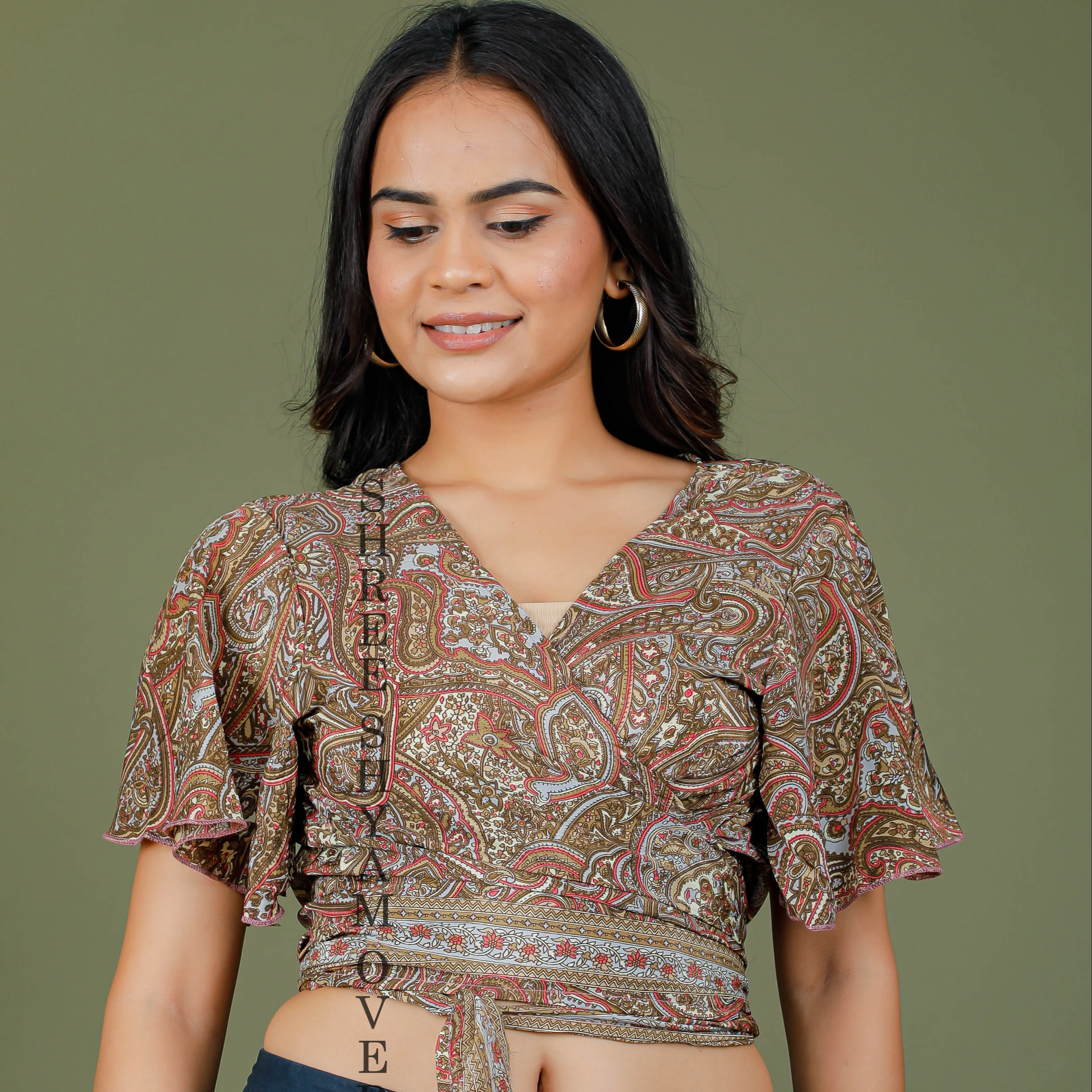 New Summer  Collection 2023 Silk  ladies wear short top