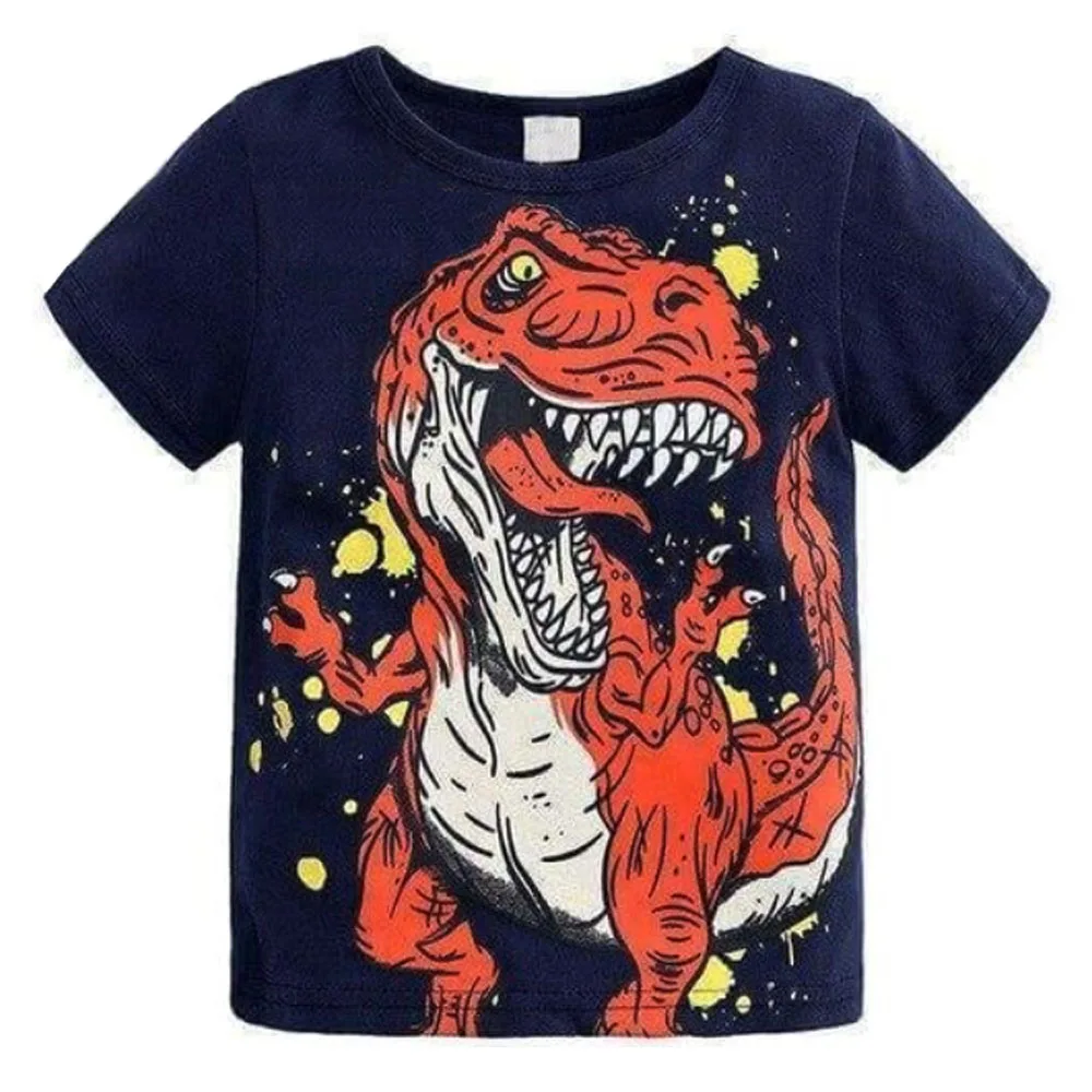 New Design Boys Boutique Clothing Unisex Kids Cotton Summer Tshirts for Age 2-14 for Spring Featuring Unique Prints and Logos