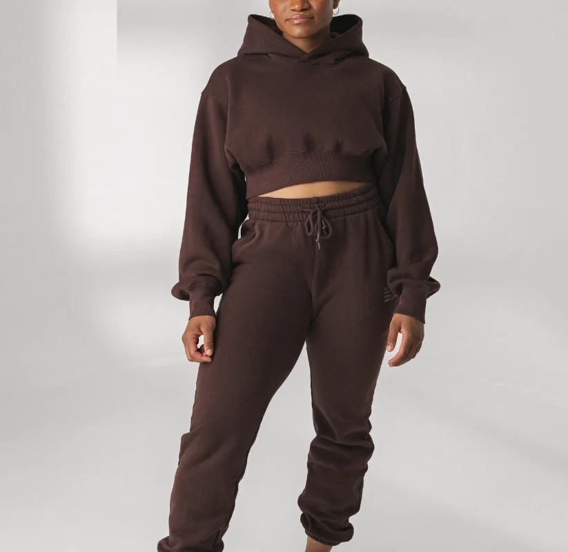 Wholesale Long Sleeve Sweatshirt Hoodie / Lady Women Crop Top Pullover Hoodies Short Hoodies For Women