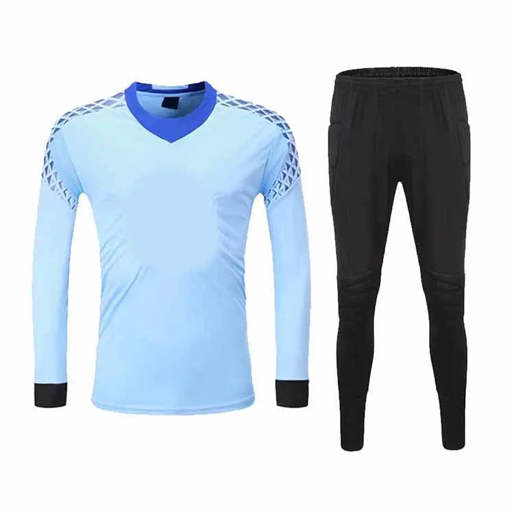 Men soccer goalkeeper sets training football jerseys goal keeper uniform high quality goalkeeper soccer uniform
