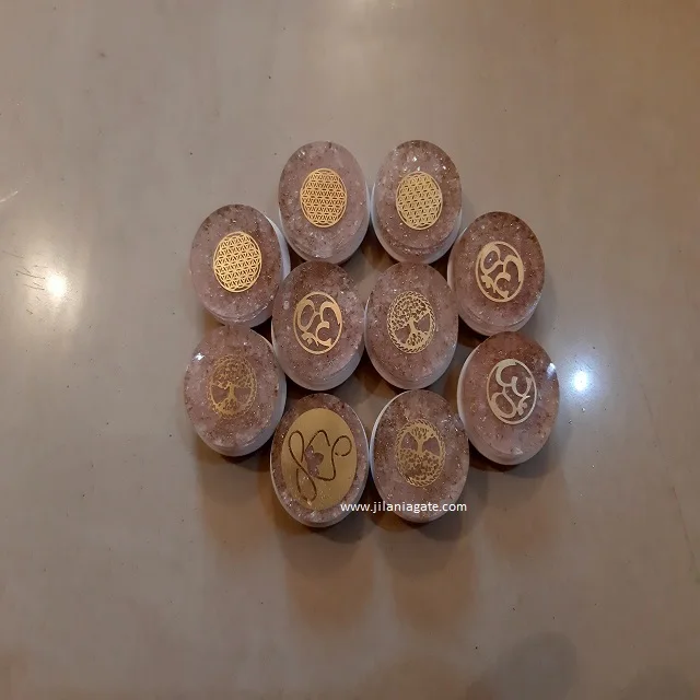 Wholesale Rose Quartz Orgonite Mobile Phone Grip Agate Stone Poppings Phone Socket Stand Cell Phone Holder Shaped