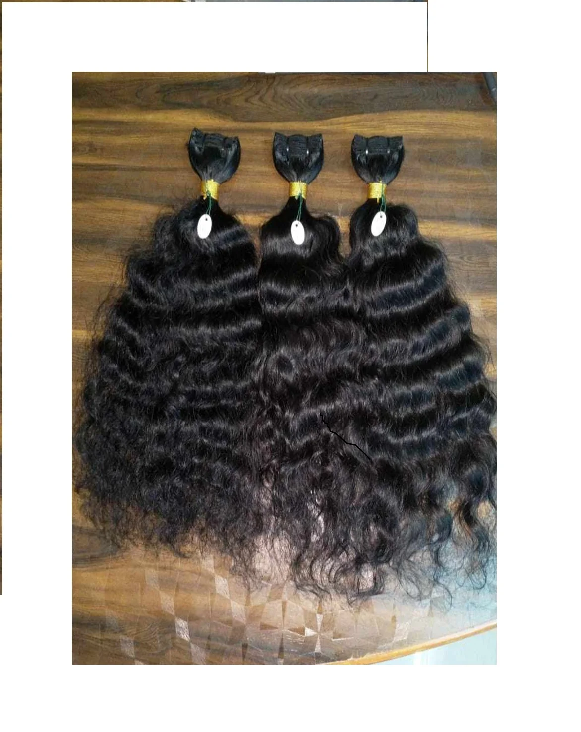 Raw Cuticle Aligned Indian Human Hair Silky Natural Curly Hair And You Can Easily Wash It At Wholesale Price
