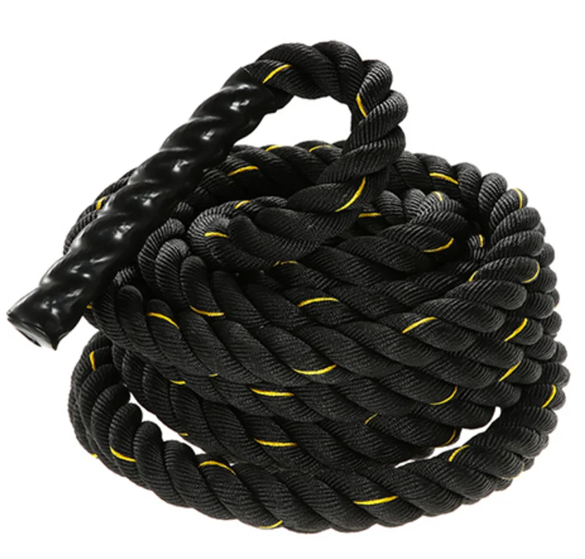 1.5 Inches Gym Jute Power Training Rope Climbing Battle Ropes With sleeve Custom Logo Gym Power Hemp Battle Rope