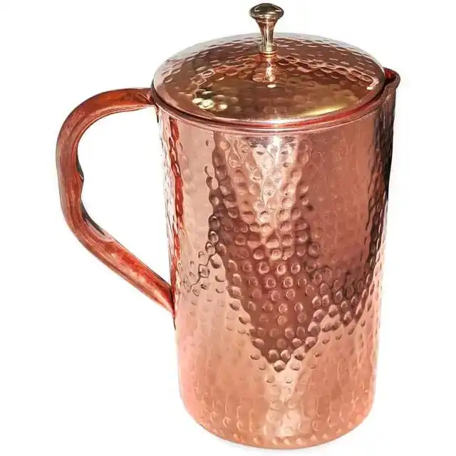Best Design Quality Handmade Hammers Pure Copper Water Milk Jug Set Pitcher for Home Coffee Factory Sale Low Price