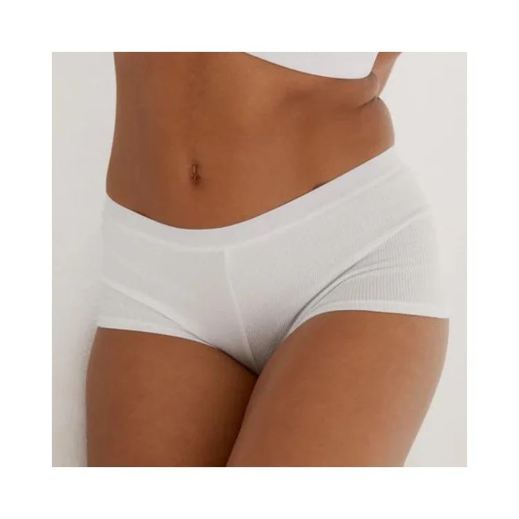 Быстрая доставка любимые женские трусики с логотипом под заказ из чистого хлопка Упакованные полиэтиленовые пакеты положение талии прямой вьетнамский поставщик