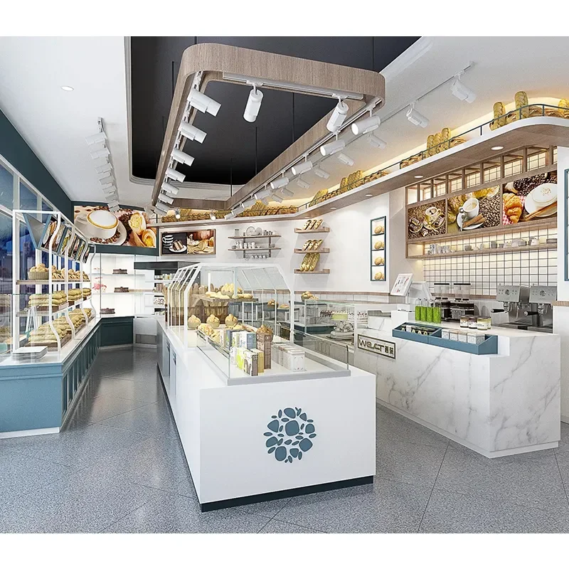 Customizable Network Red Fruit Catering Bar Front Desk Coffee Tea Shop Restaurant Cash Register Counter Bakery Cake Showcases