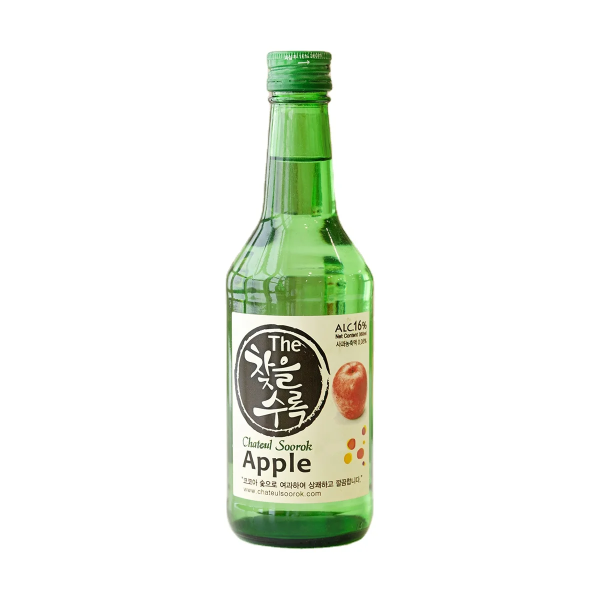 The Chateul Soorok High quality SOJU Glass bottle 360ml ABV 14%~19.3% high quality korean SOJU Apple flavor Wine