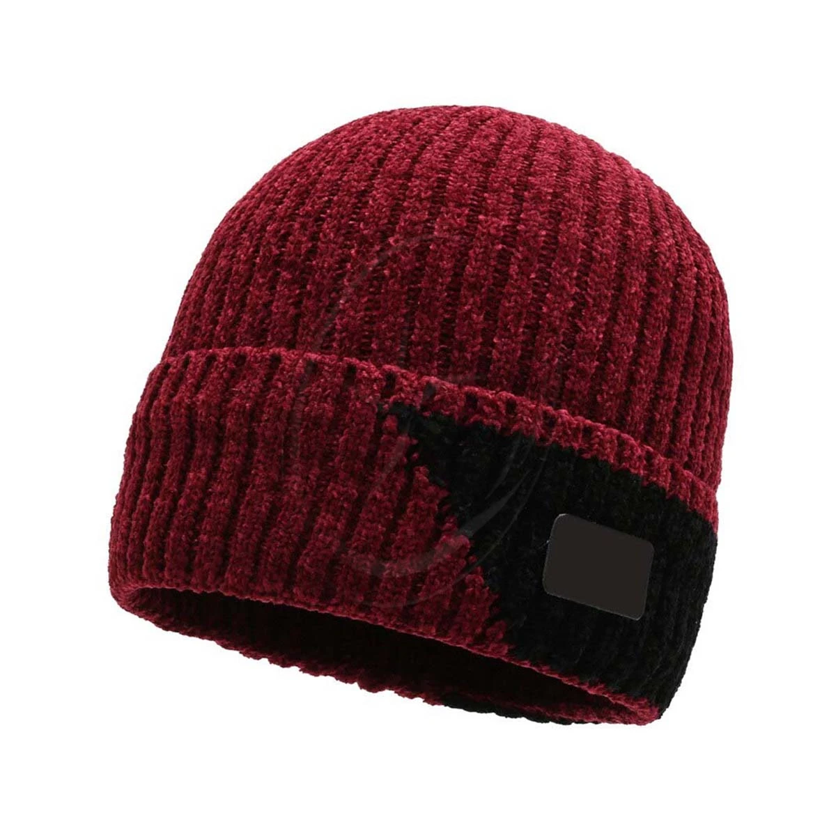 Men Fleece-lined Warmer Bonnet Casual Cap Winter Hats for Women Thicker Beanies Brand Stick Knitted Cap Autumn Patchwork Beanie