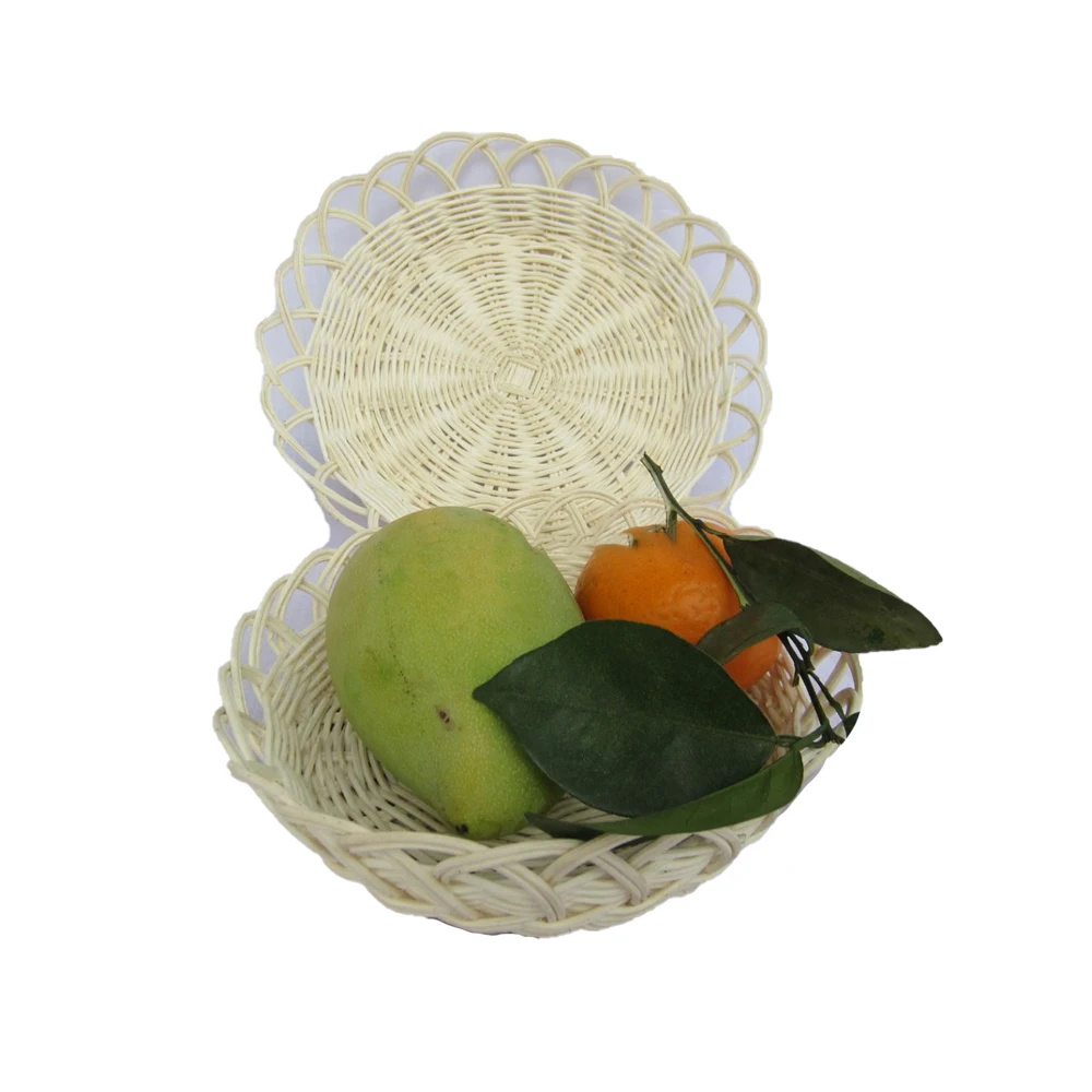 Made In Vietnam Natural Kitchen Storage Basket Wicker Rattan Fruit Basket Decorative Woven Basket For Vegetable Fruits