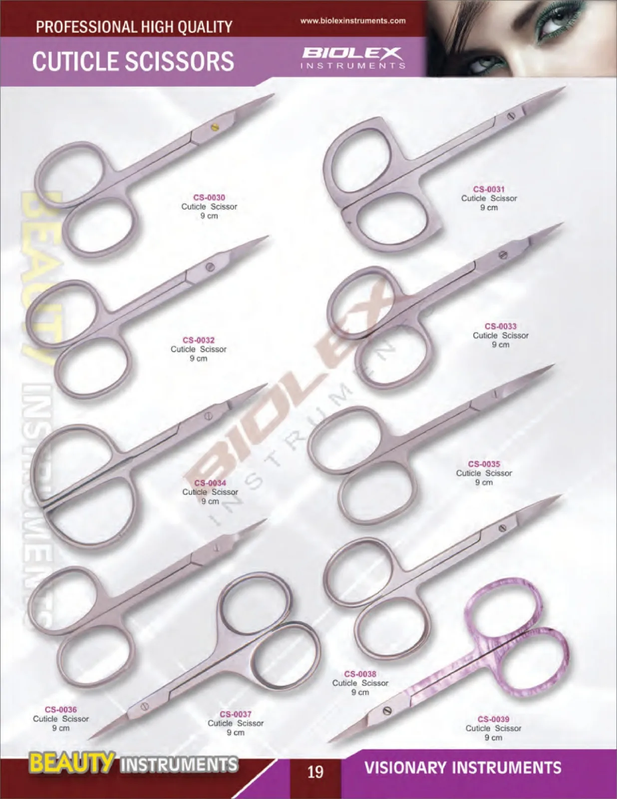 Smooth Stainless Steel Functional Cuticle Manicure Pedicure Nails  Scissor Eyebrow Nose Hair Trimmer Eyelash Scissor