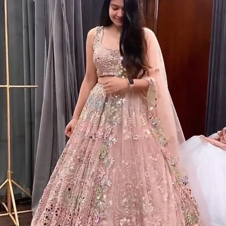 NEW DESIGNER BOLLYWOOD HEAVY GEOREGTTE 9MM WORK LEHENGAS WITH DUPATTA