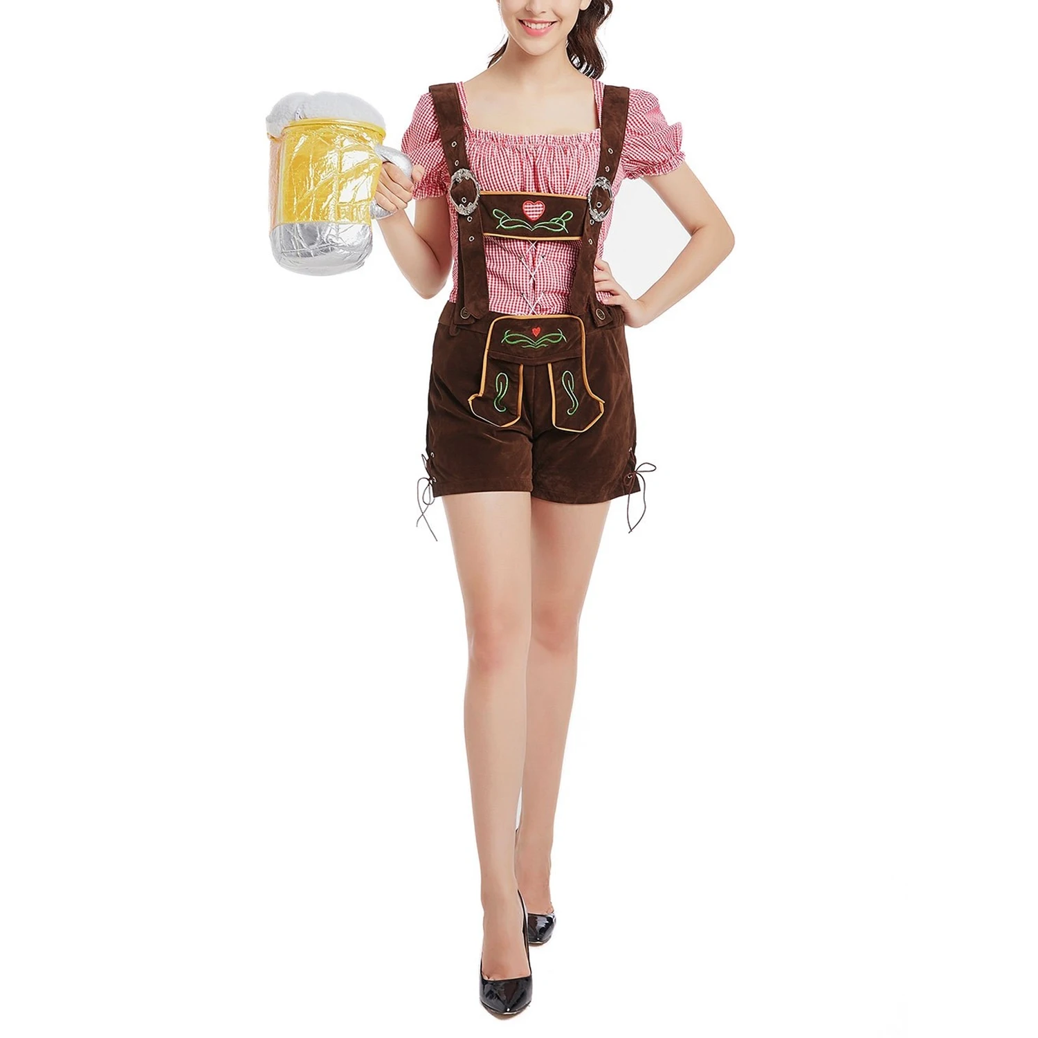 Manufacturing Best Quality Breathable Material Women Bavarian Lederhosen / Fashion Wear Best Price Women Bavarian Lederhosen