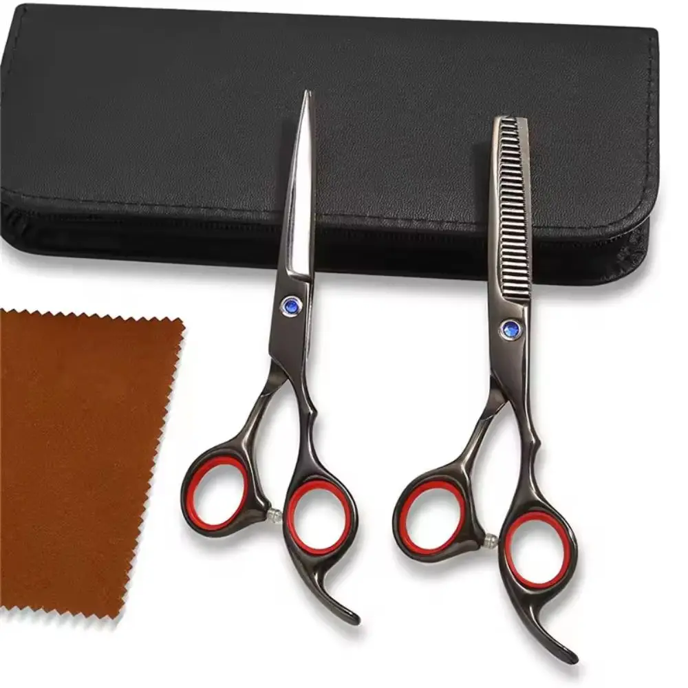 Custom Logo Barber & Thinning Shears Precise Sharp Blade for Length Removal & Layer Trimming in Salons for Beauty Use