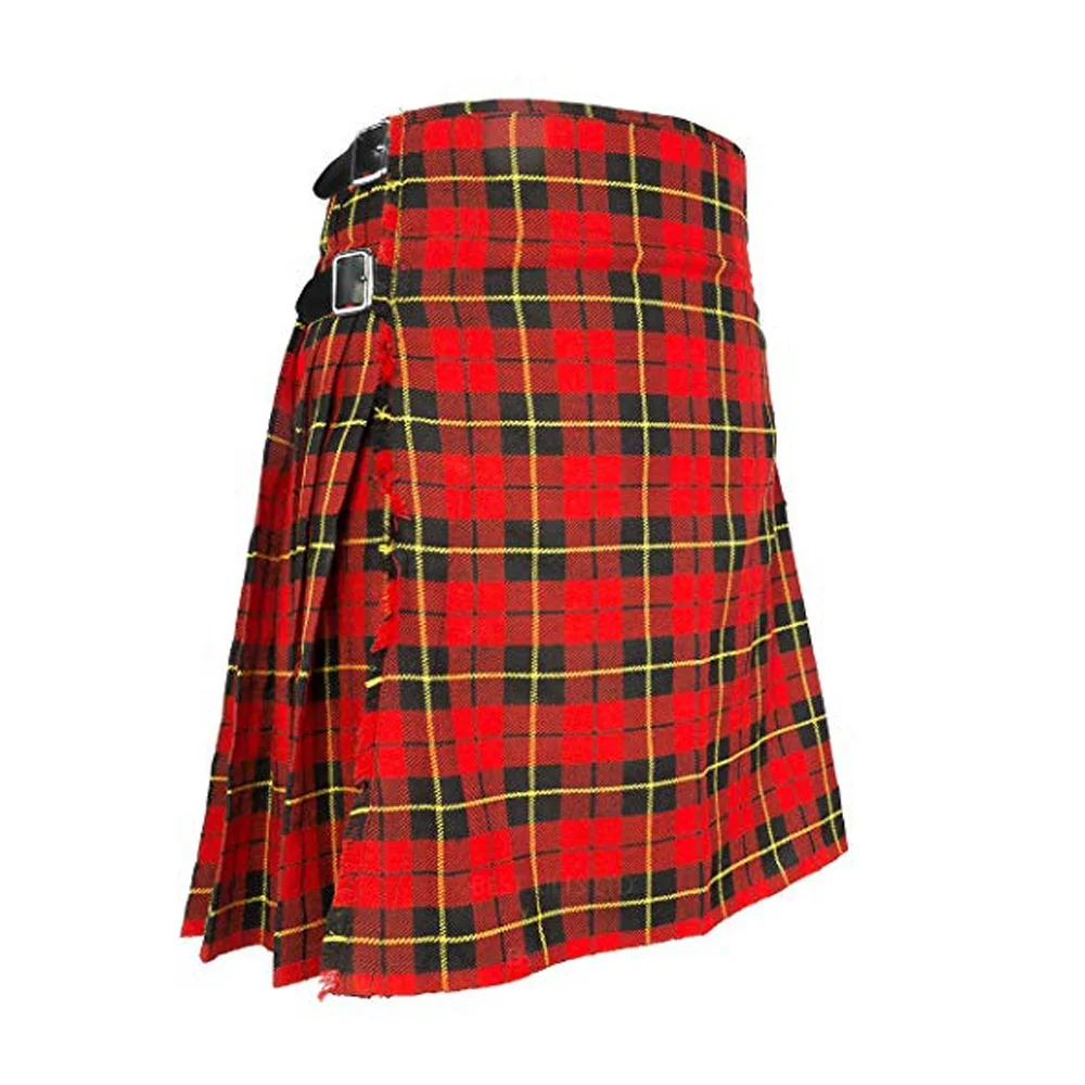 Wholesale Royal Stewart Tartan Kilt High Quality 8 Yards Scottish Highland Kilt Men Wool Professional Musical Instruments