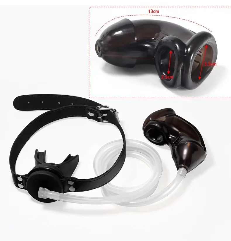 sex toy girls for master slave toilet slave to train gold holy water and deep throat urine filling silicone urinal mouth plug