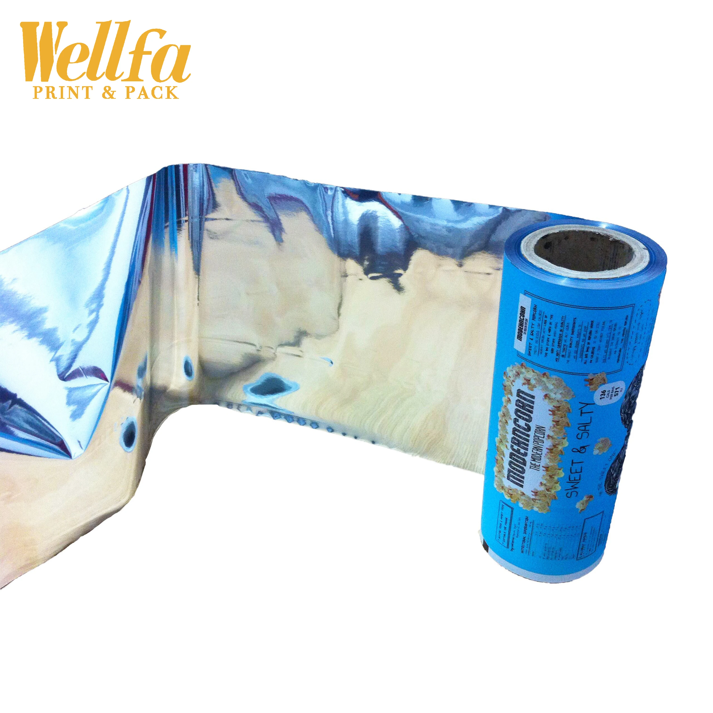 Factory Custom Printing OEM Glossy Lamination Plastic Packaging Roll Film For Liquid