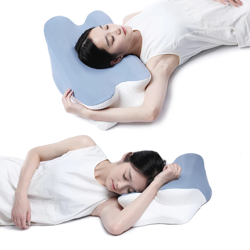 Deep Sleep Pillow Patented Ergonomic Contour Design for Side Back Sleepers Provides Neck Support Shoulder Pain Relief