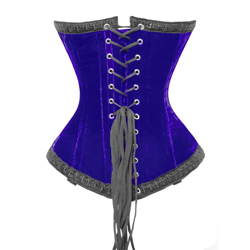 Hot Online Sale Premium Velvet Corsets Adults Superior Quality Knitted Fabric Custom Underbust Bodysuit Sexy Includes Butt Tops