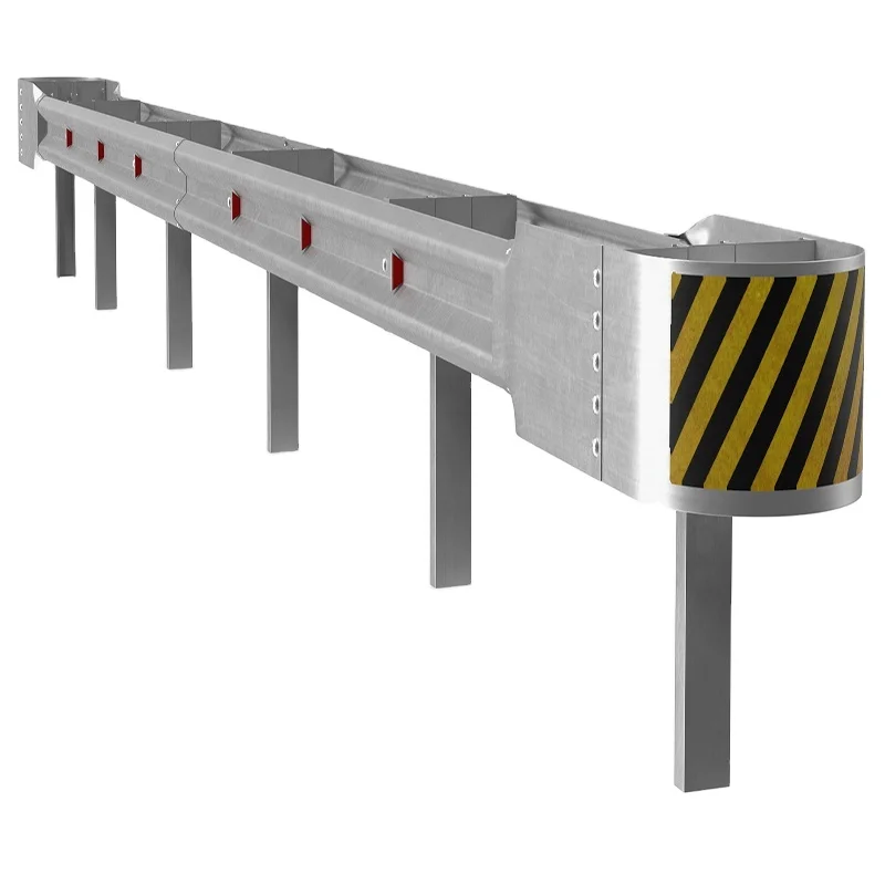 Barandilla de carretera de alta calidad, barandilla de seguridad anticorrosión, galvanizada por inmersión en caliente, corrugada