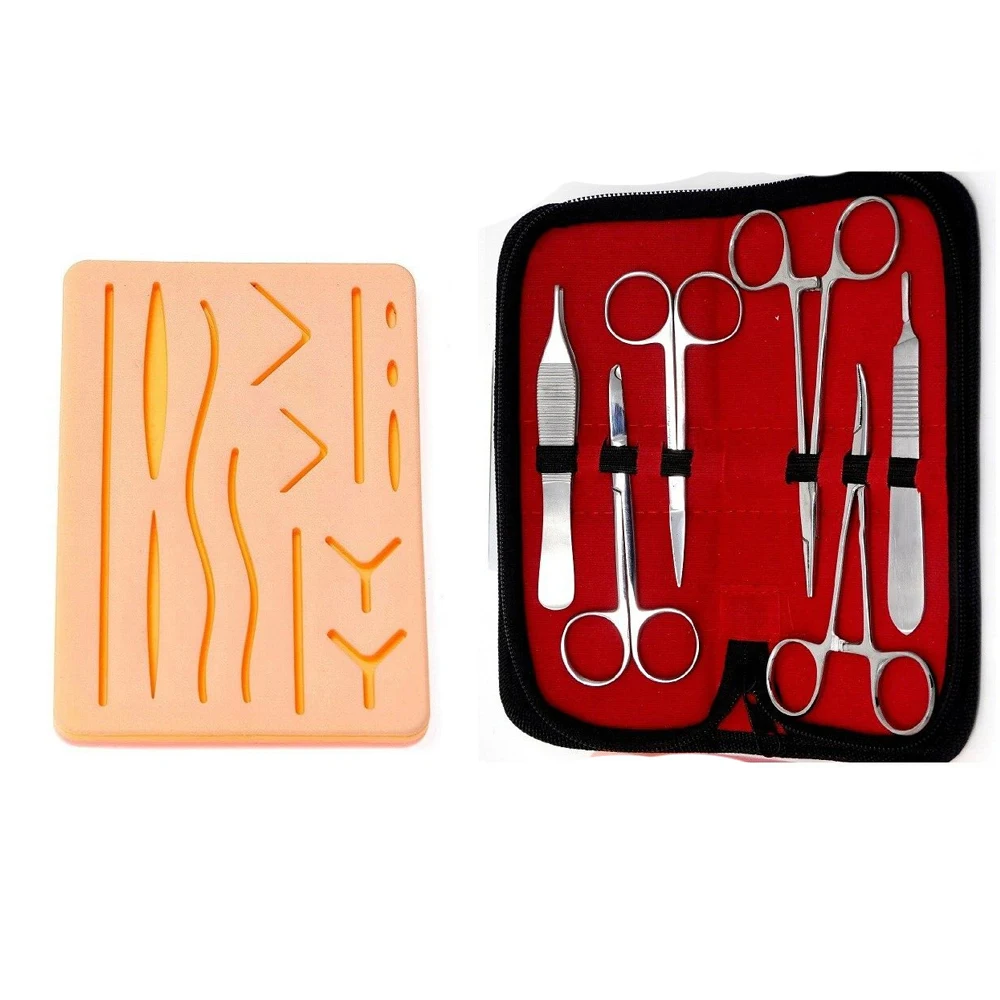 Professional 6-Piece Dissection Surgery Tools Kit Practical German Steel Surgical Instruments with Stainless Steel Metal Case