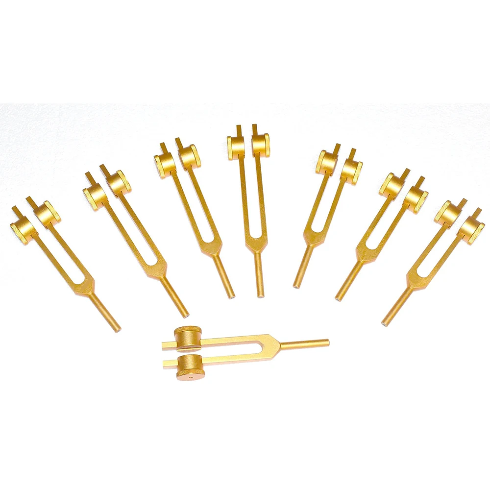 Chakra Sacred Solfeggio 9 pcs Weighted Tuning Forks / Tuning Fork Stainless Steel Tuning Forks sets