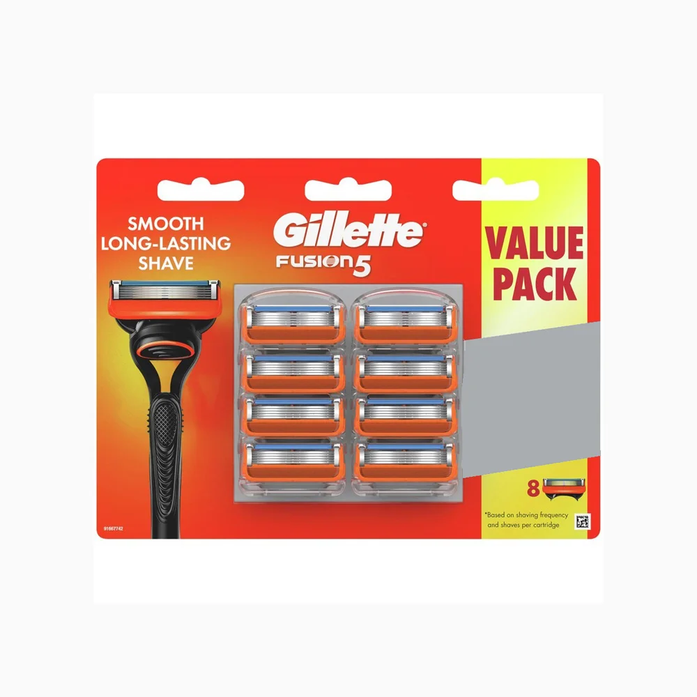 Gillette Fusion 5 and Razors Effective Before After Shaving Tool, Pack of 24 Razor Blade Refills with Precision Trimmer