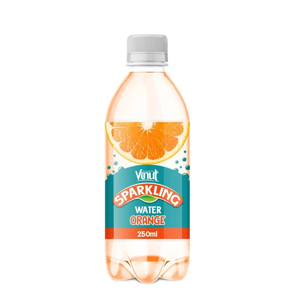 250ml bottle VINUT Sparkling with Orange Flavor Pet Bottle 250ml OEM Manufacturer From Vietnam
