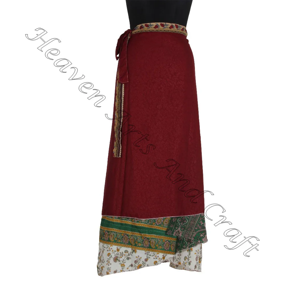 Girls Magic Two Layers Wrap Skirt boho stylish multi color summer wear comfortable fashion boho hippie free size gypsy women