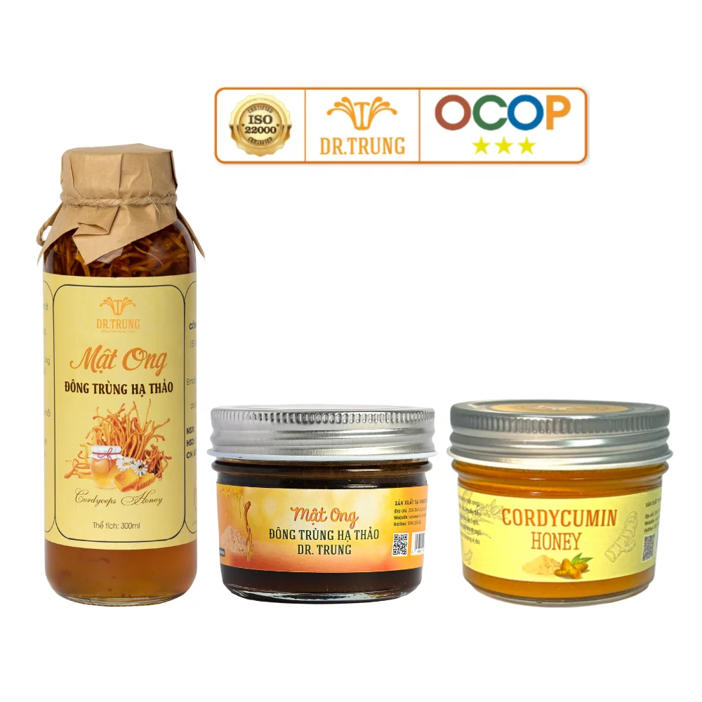 Cordyceps Honey ISO 22000 2018 Selling Pure Honey Using For Drink certificate HPLC Test Method Customized Packaging