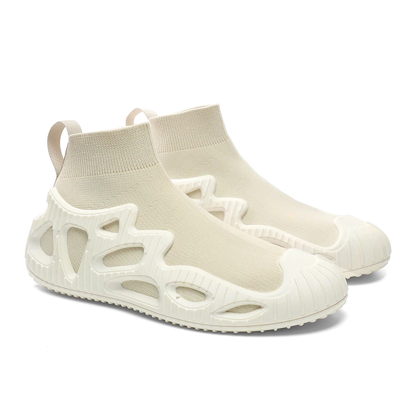 2023 High end retail custom men to increase sports shoe knit sock design lovers couple sports running shoes