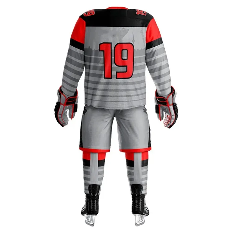 Wholesale Ice Hockey Uniform Custom Made Sublimation Print Logo Blue Design Team Youth Mens Hockey Uniform