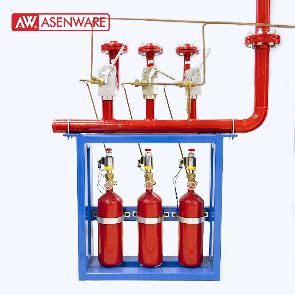 Asenware manufacturer automatic FM200 network type gas suppression system