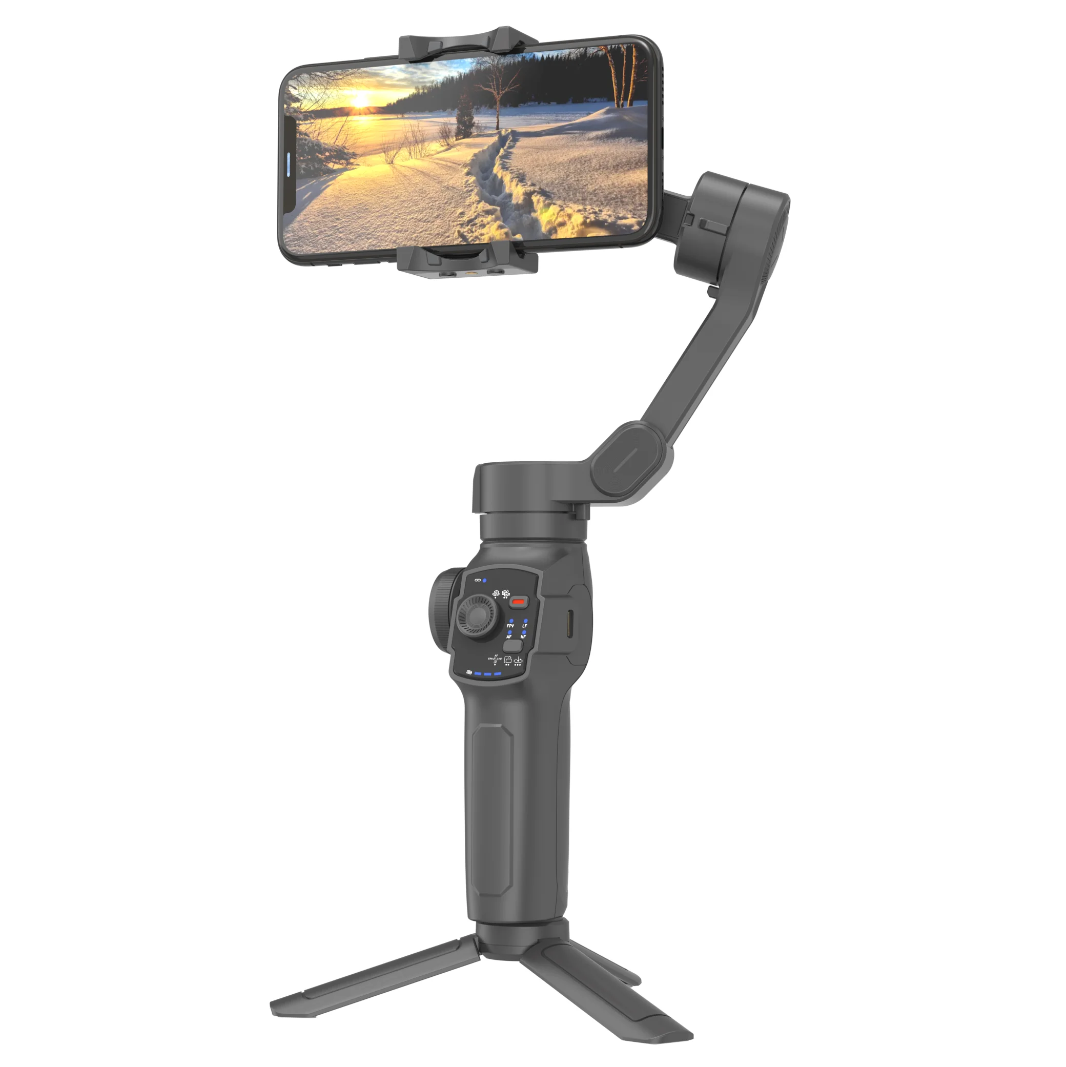 Built in extension gimbal stabilizer L9 3 axis for phone with AI tracking