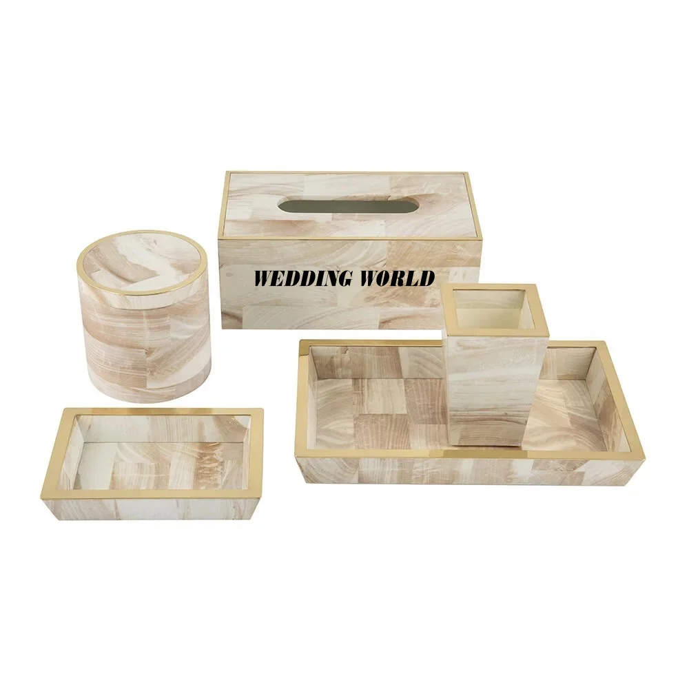 Stainless Steel Flower Design Bathroom Set Shiny Polished Wholesale bathroom Accessories High Quality Luxury Metal Bathroom Set