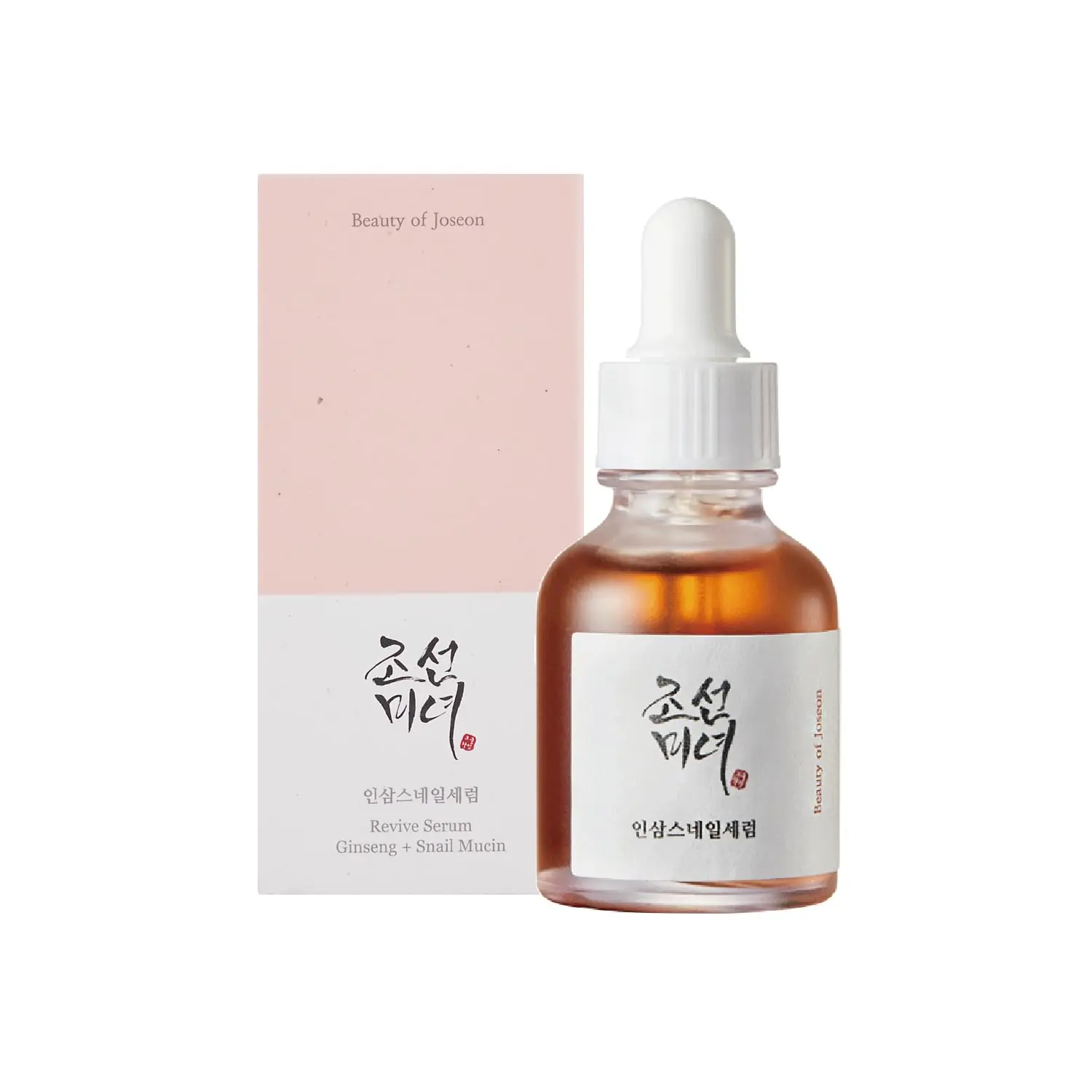 Korean Skin Care Men and Women  Hydrating Peptide Facial Moisturizer Beauty of Joseon Revive Snail Mucin Ginseng Serum 30ml