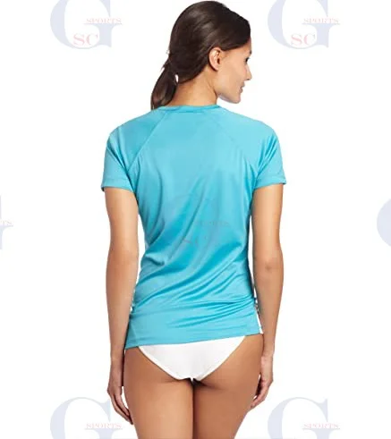 Premium quality women MMA rash guard high quality protective surfing shirts 50 UPF sports rash guards with private design print