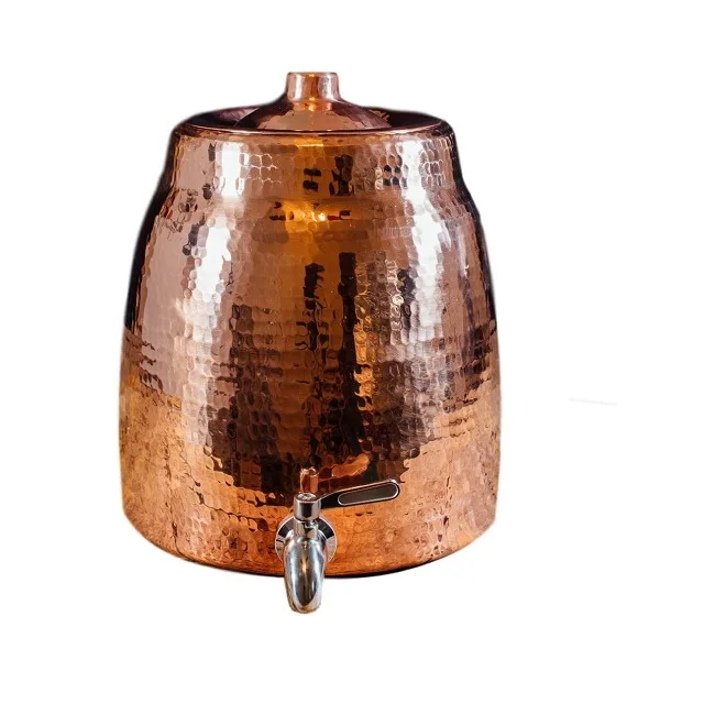 Kitchenware Accessories Ayurveda Health Benefits Drinking Water Dispenser Copper Metal Water Storage Dispenser