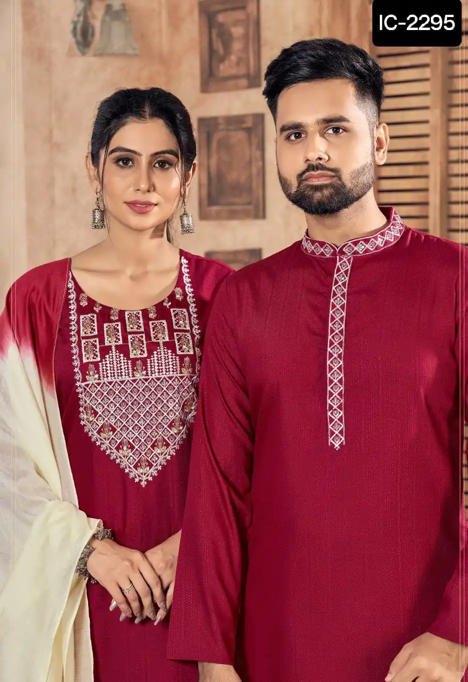 Indian Ethnic Wear Pure viscose weaving Stripe with Embroidery Kurtis with Pure Cotton Stitched Pant with pocket Pant for Women