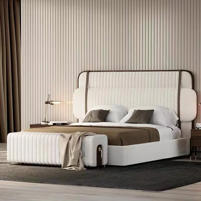 Italian light luxury bedroom bed stool shopping mall cloakroom shoe stool living room sofa stool bench