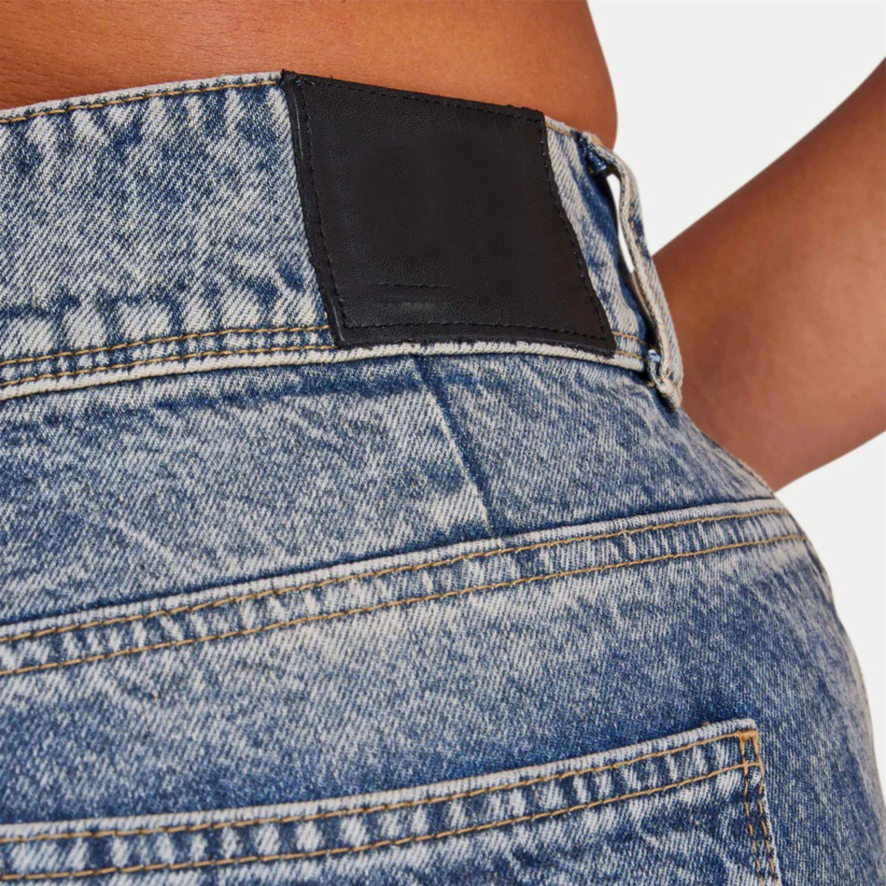 High Quality Casual Women High Waist Wide Legs Jeans Women Straight Vintage Wash Jeans